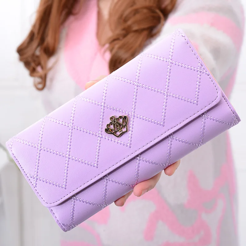 

2019 Wallet Women's Wallet Women's Three-fold Korean version with Jinger's Love Crown Jacket.