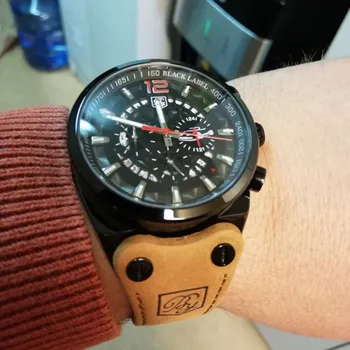 

BENYAR Big Dial Sport Watch Men Waterproof Outdoor Military Chronograph Quartz Leather Watch Army Male Clock Relogio Masculino