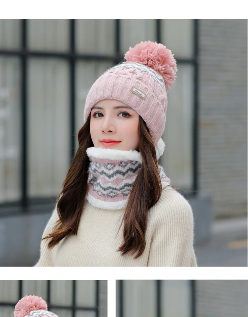 Winter Hat For Women 2 Pcs Sets Diamond Design Knitted Beanie Hat Girls  Ladies Scarf Caps Thick Warm Skullies Beanies Female Cap - Skullies &  Beanies - AliExpress