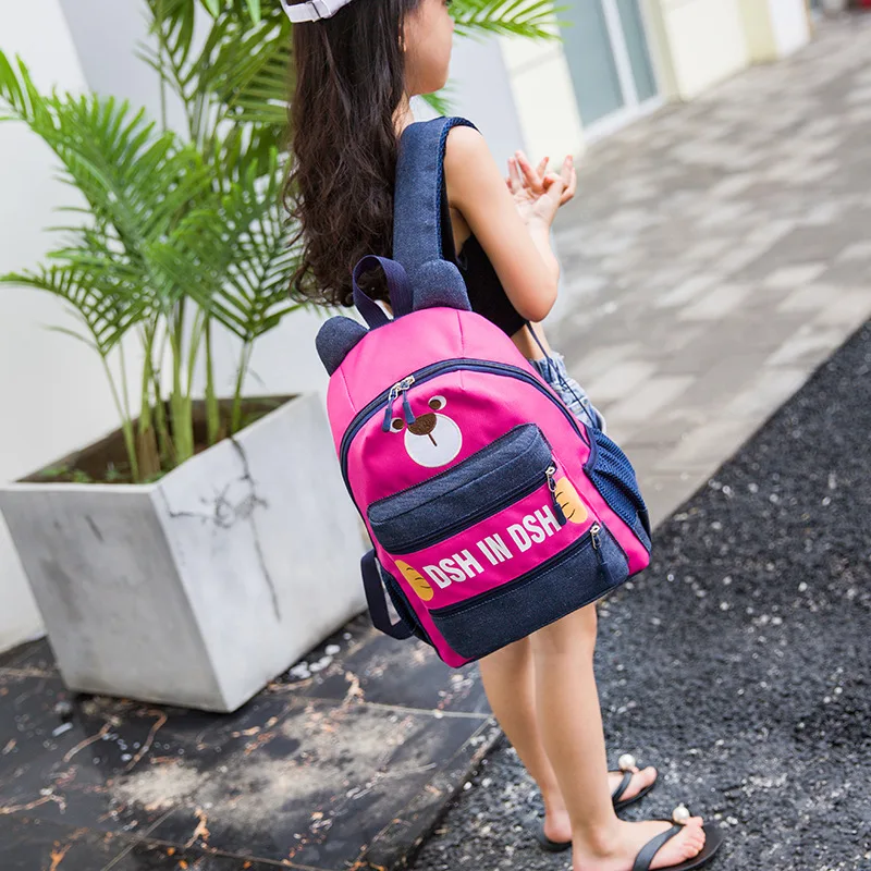 

School Season New Style Cute Animal Bear Backpack Men And Women Children Kindergarten Korean-style Backpack CHILDREN'S School Ba
