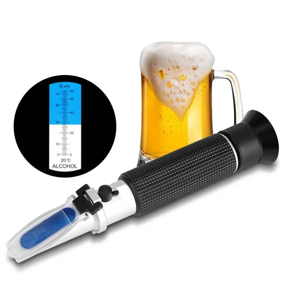 

Alcoholometer Measure Instrument Meter Household Portable Alcohol Sugar Liquor Testing Tools Concentration Meter