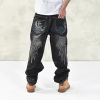 46 Plus Size 2021 Summer High Quality Chic Men's Baggy Male Casual Denim Straight Pants Fashion Jeans Loose Trousers Streetwear 1