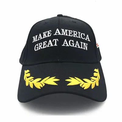 Black Make America Great Again вышивка флаг США Дональд Трамп шляпа переиздание хлопок бейсболка Открытый камуфляж - Цвет: Black
