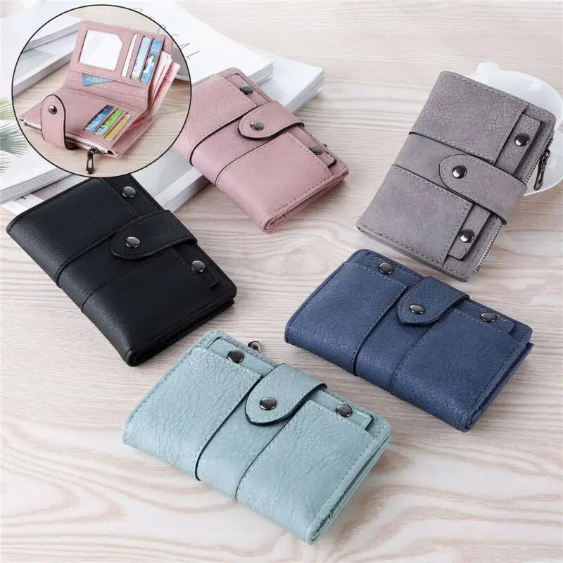 

2020 NEW Women's Wallet PU Leather Classic Solid Clutch ID Credit Card Holder Card Case Money Purse