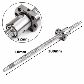 

1pcs SFU1204 300mm C7 Precision Ball Screw with 1204 Flanged Single Ball Nut for BK / BF10 Machining CNC parts