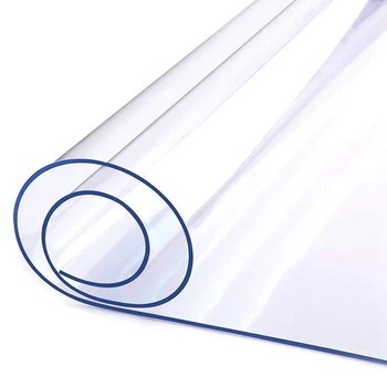 

2Pcs Tabletop Protector Office Desk Pad Clear PVC Rectangle Tablecloth Easy Clean Water Oil Resistant 12X24 Inch