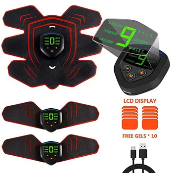 

FOUAVRTEL EMS Trainer Intelligent Buttock Lifting ABS Body Fitness Electric Shaping Smart Muscle Stimulator Buy 1Get 6Gel Sheet