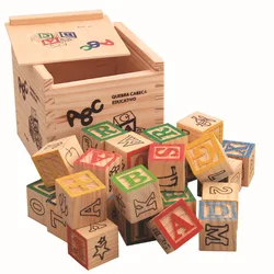 Bloques de construcción educativos para niños, juego de bloques de construcción con números impresos y letras en inglés, juguetes de Educación Temprana, 27