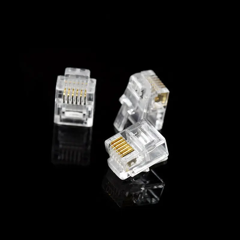 20 шт. позолоченный RJ12 6Pin 6P6C инженерный CNC телефонный Кристалл разъем сети RJ 12