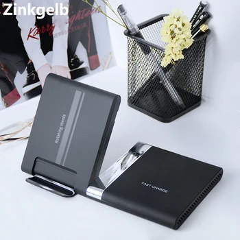 

Wireless Charger Pad Stand for iPhone Samsung Gear Watch S8 S9 S10 Plus Desktop Foldable 10W 2 in 1 Wireless Charging Station