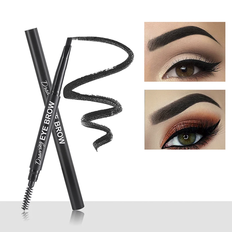 1Pc Waterproof Automatic Eyebrow Pencil Long Lasting With Brush Cosmetics Drawing Eye Brow