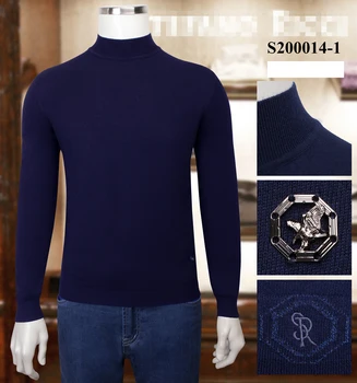 

Billionaire Sweater winter thick men's 2020 new fashion Casual turtleneck Solid color elasticity big size M-4XL free shipping