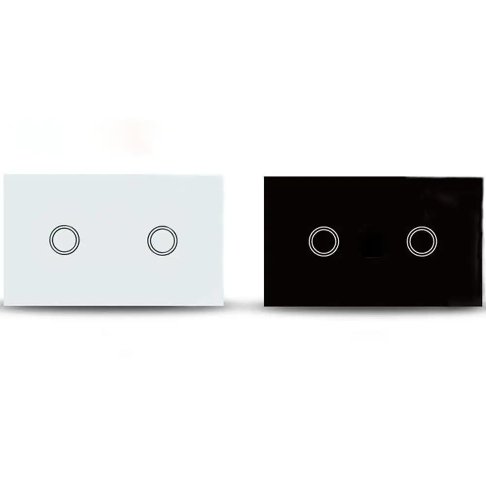 

Smart Wall Touch Switch Light Panel US Touch On/Off Sensor Two Gang One Way Waterproof 240V Controller Switch