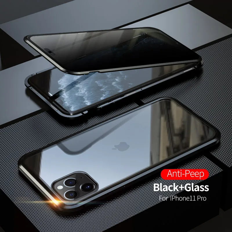 Магнитный чехол для iphone 11 Pro Max магнит металлический двухсторонний закаленное стекло чехол для iphone 11 Pro