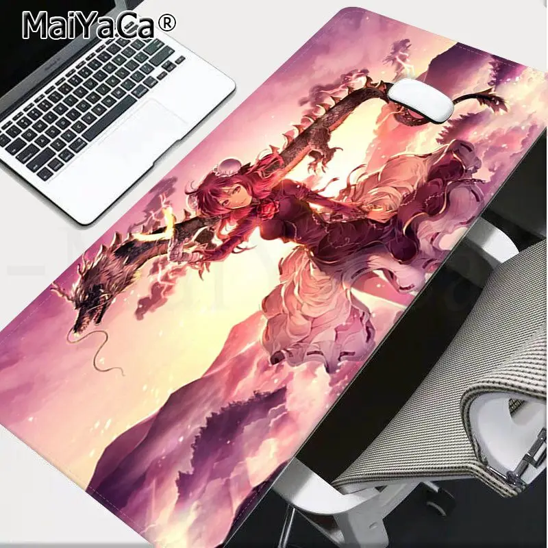 Lock Edge 40X90cm MaiYaCa коврики Красивый японский персонаж аниме Overlord Girl большой коврик для мыши PC компьютерный коврик большой коврик для мыши клавиатуры коврик - Цвет: Lock Edge 40X90cm