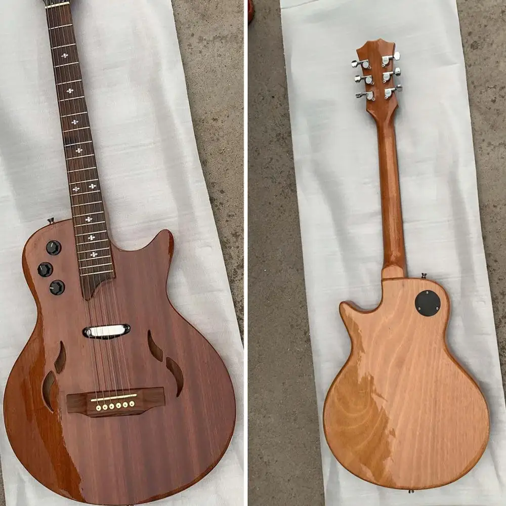 

In Stock,6 Strings tayl model,Rednatural color Electric Guitar,hollow body,Rosewood Fretboard,free shpping