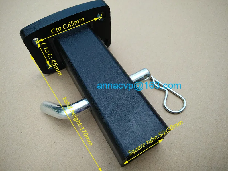 trailer pintle hook receiver hitch adapter plate mount (1)