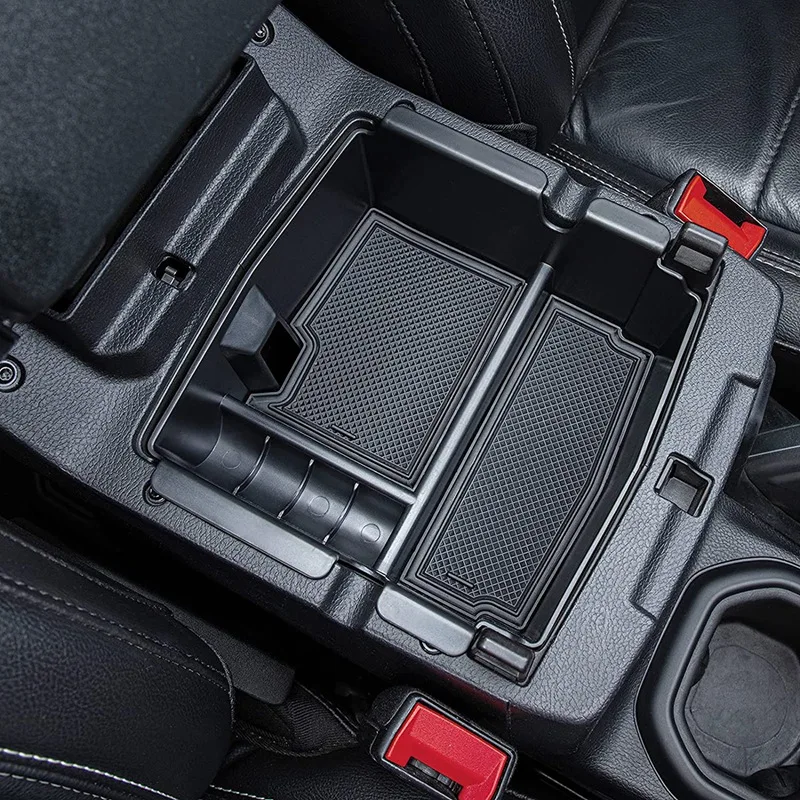 Black Car Armrest Storage Box For Jeep Wrangler JL Gladiator JT 2018-2021 2022