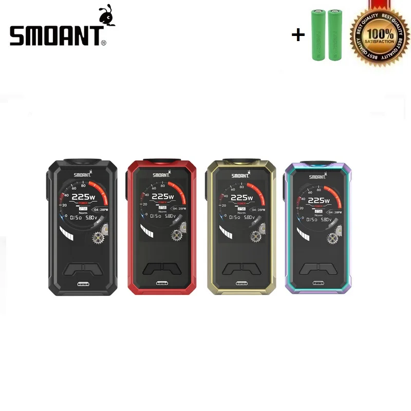 Cheap  Original Smoant Charon Mini Mod 225W Electronic Cigarette Box Mods Powered Dual 18650 Battery Vapor