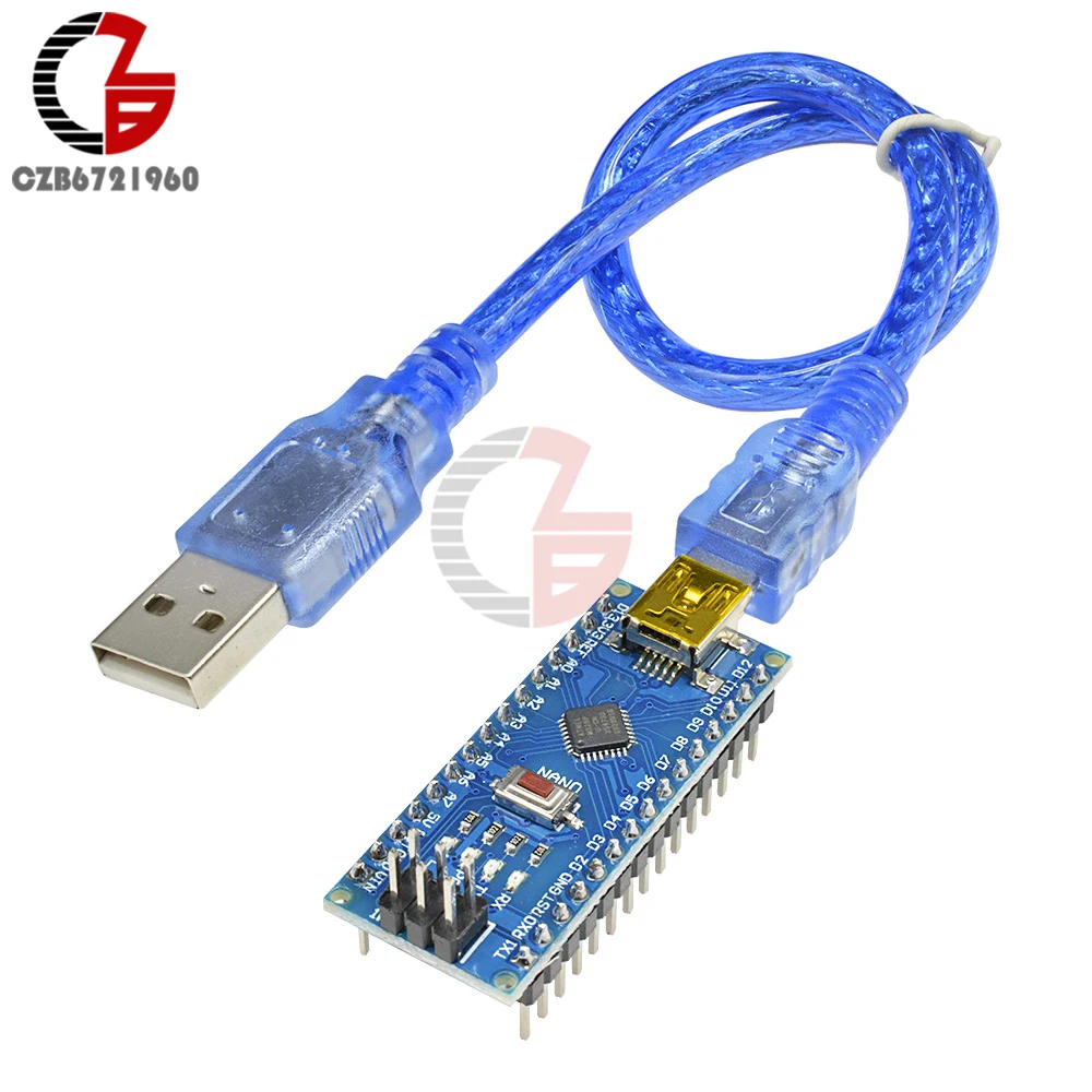 Mini USB CH340 CH340G Nano V3.0 ATmega328 16M 5V Микроконтроллер плата для Arduino с USB кабелем