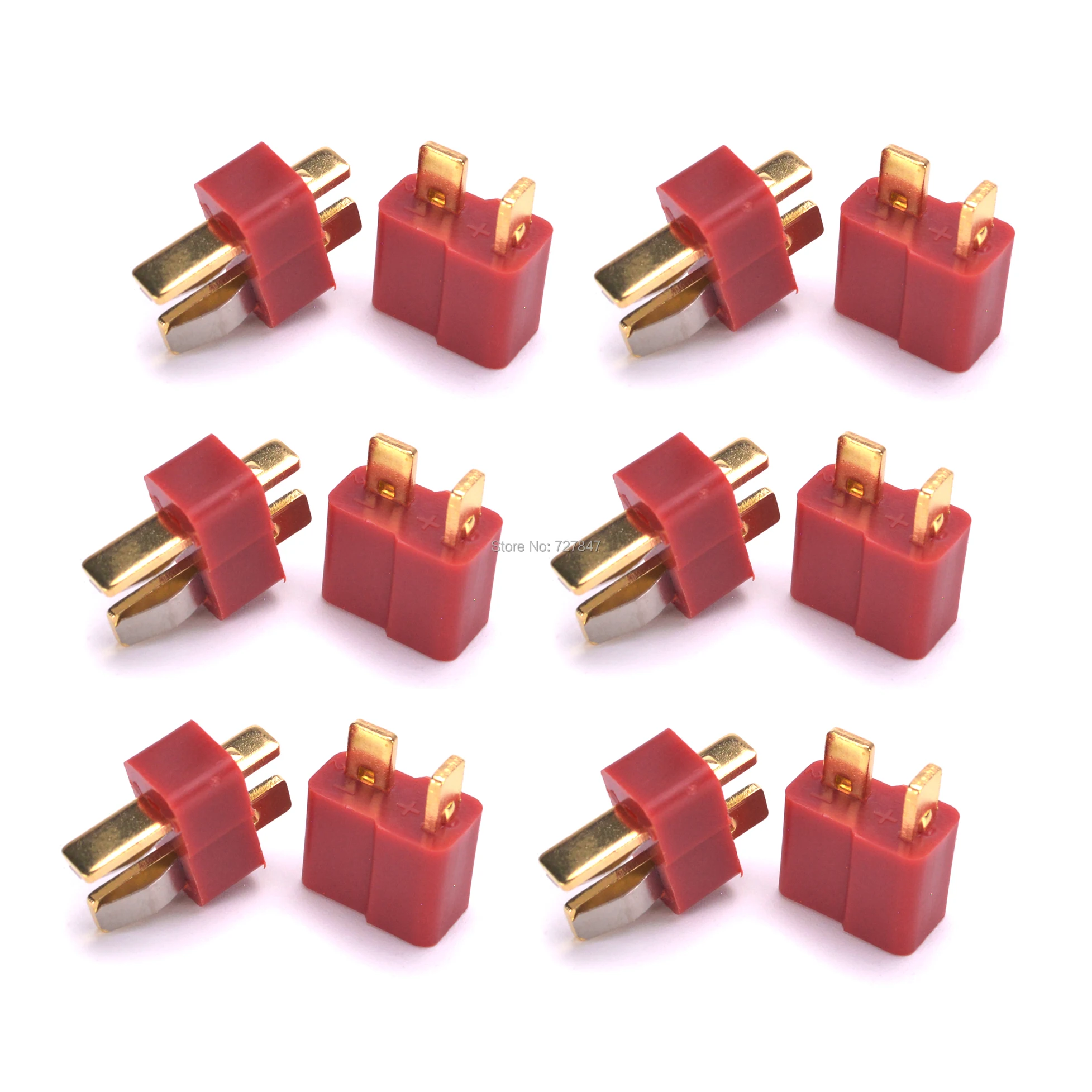 10 Pairs T Plug Connector Male & Female for RC LiPo Battery ESC Helicopter