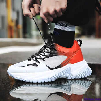 

New Sneakers Men Women Spring Thick Bottom Daddy Shoes Thick Bottom Round Toe Breathing Leisure Men Women Shoes