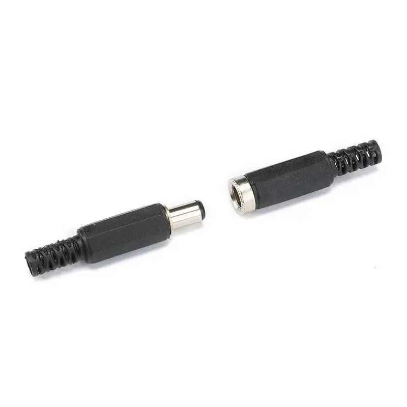 10pcs 5.5X2.5mm DC Power Female Jack Plugs Socket Plug Male Connetors Kit DIY Adapter Connector 5.5-2.5mm (2)