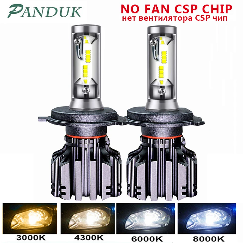 PANDUK светодиодные фары CSP 3000 лм H4 H7 LED H1 H3 H8 H11 Светодиодный 4300K 6000K 8000K 9005