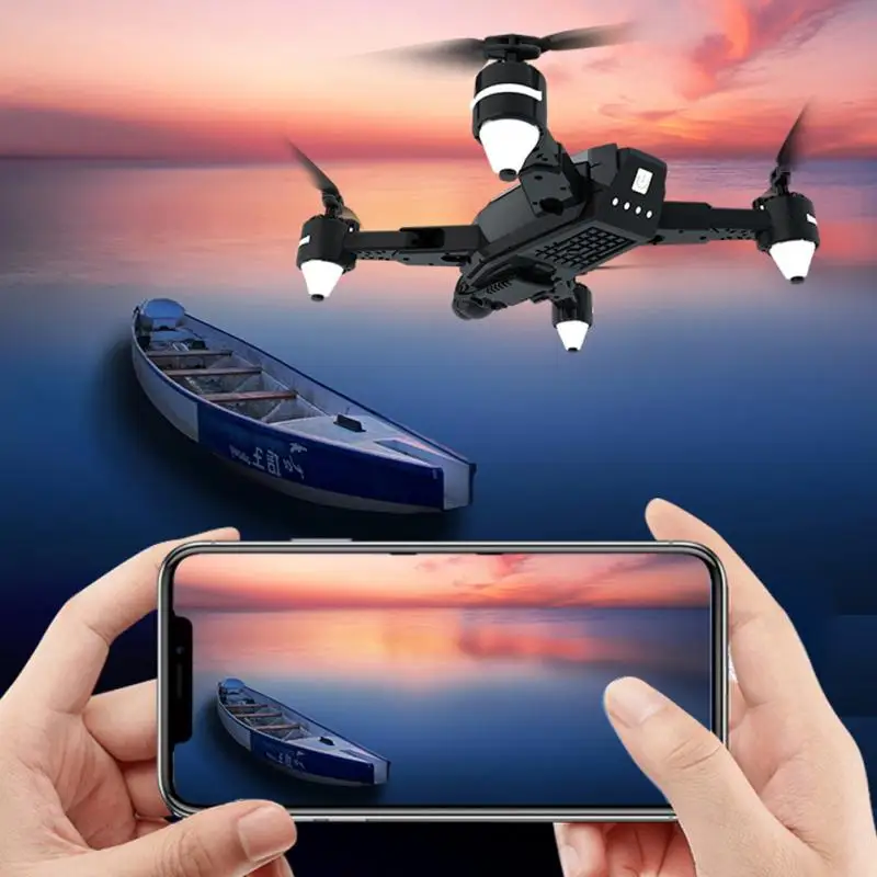 Wifi FPV с широкоугольной камерой 4K HD Дрон 20 мин Летающий складной Радиоуправляемый квадрокоптер высота удержания VR 3D режим приложение дистанционное управление Дрон