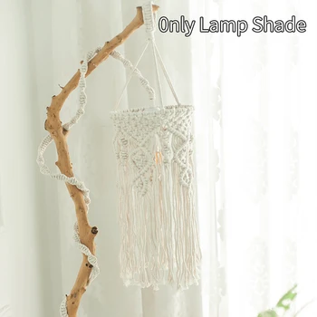 

Nordic Lamp Shade Charm Living Room Cotton Blend Ceiling Light Bathroom Accessories Cafes Handmade Knitting Tassel Bedroom