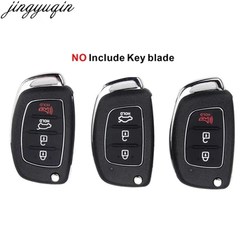

Jingyuqin 15pcs 3/4 Buttons Remote Car Key Shell No Blade For Hyundai SANTA FE ix35 i30 Folding Flip Auto Key Blank Replacement