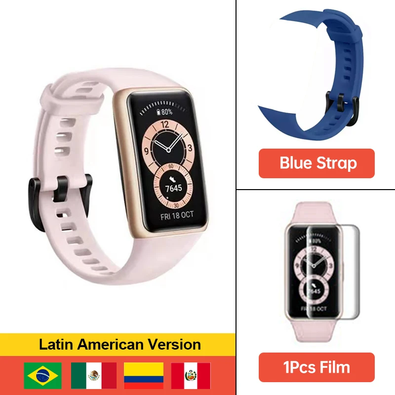 Global Version Huawei Band 6 Band6 SpO2 BT5.0 1.47'' AMOLED Screen Heart Rate Tracker 2-Week Life Braccialetto Relógio inte 