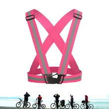 Мотоциклетная велосипедная Светоотражающая жилетка Регулируемая высокая яркая Беговая куртка для езды на велосипеде