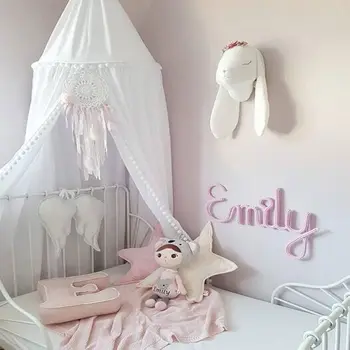 

Cotton Baby Room Decoration Balls Mosquito Net Kids Bed Curtain Canopy Around Crib Netting Tent