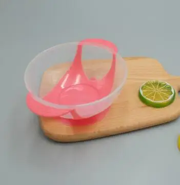 pink bowl Детская всасывающая чаша ложка с датчиком температуры Крышка Посуда для малышей Нескользящие высококачественные тренировочные материалы посуда для малышей - Цвет: pink bowl