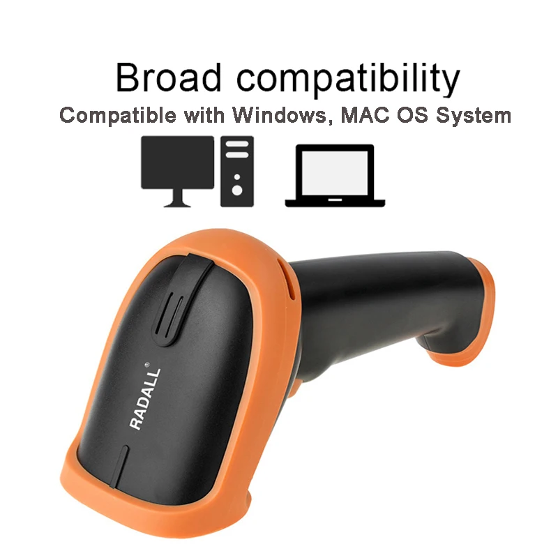 Wireless Barcode Scanner 2.4G CCD Bar Code Reader handheld Wireless/Wired Scanner For POS and Inventory S6