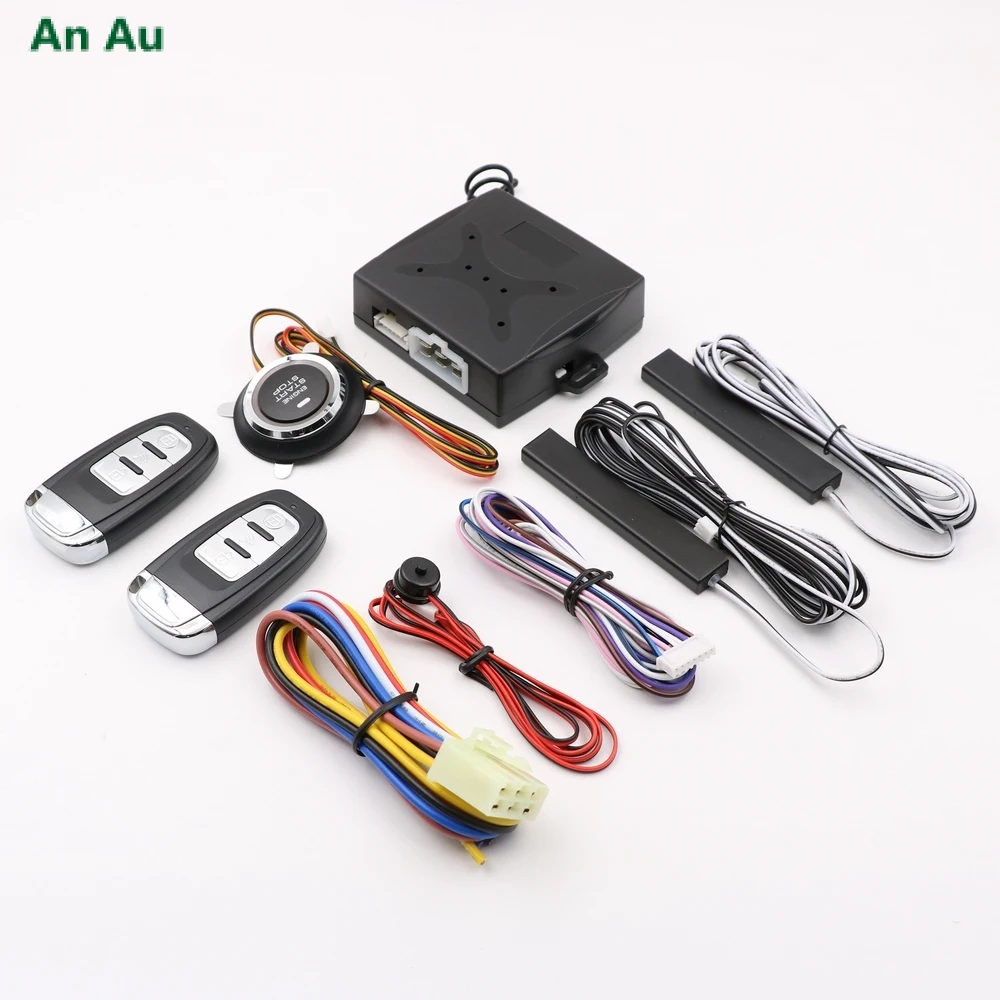 

12V Car Alarm Remote Control Car Keyless Entry Engine Start Alarm System Push Button Remote Starter Stop Auto Anti-theft System