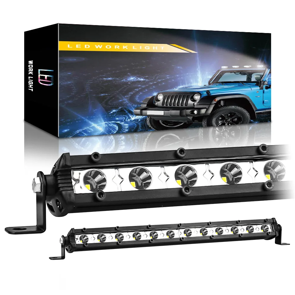 

XUANYAN 1x13 Inch 36W LED work light Offroad Car Truck Tractor Boat SUV ATV 6500K LED Light Bar 12V 24V Led Headlights