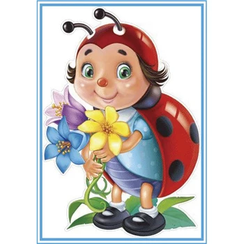 

100% DIY Diamond Painting Lovely Ladybug boy Full Round Drill Mosaic Sticker Decor Painting Cross Stitch 5d Diamond Embroidery