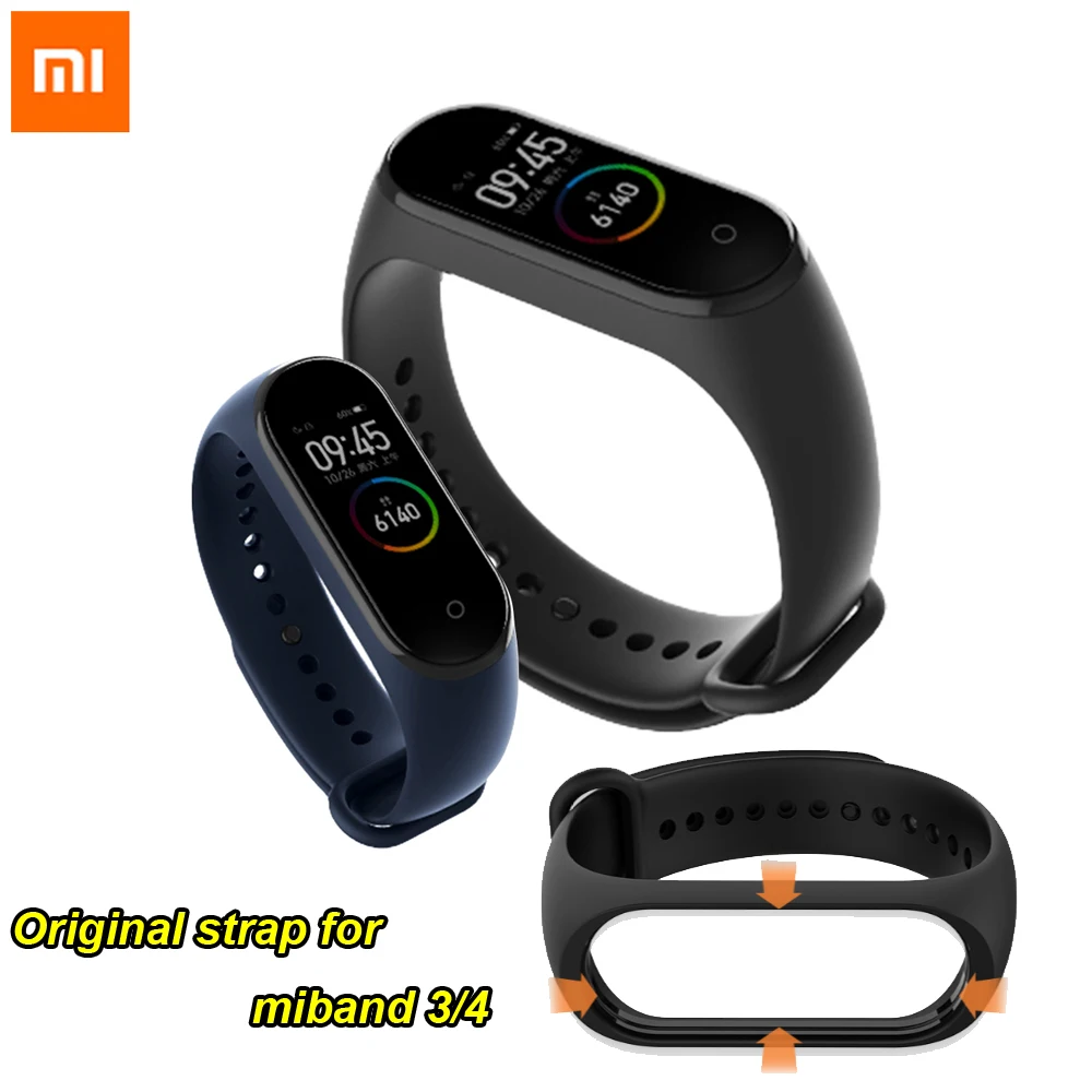 Ремешок силиконовый для Xiaomi Mi Band 4 браслет 3 band4 розовые ремешки на запястье 100% |