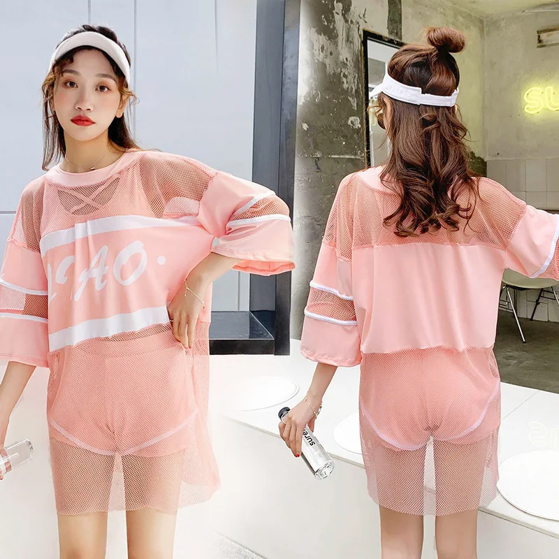 

2020 Summer New Female Split Boxer Bikini Three-piece Sexy Swimwear Hot Spring Swimsuit Retro Sweet Slim Swimwear