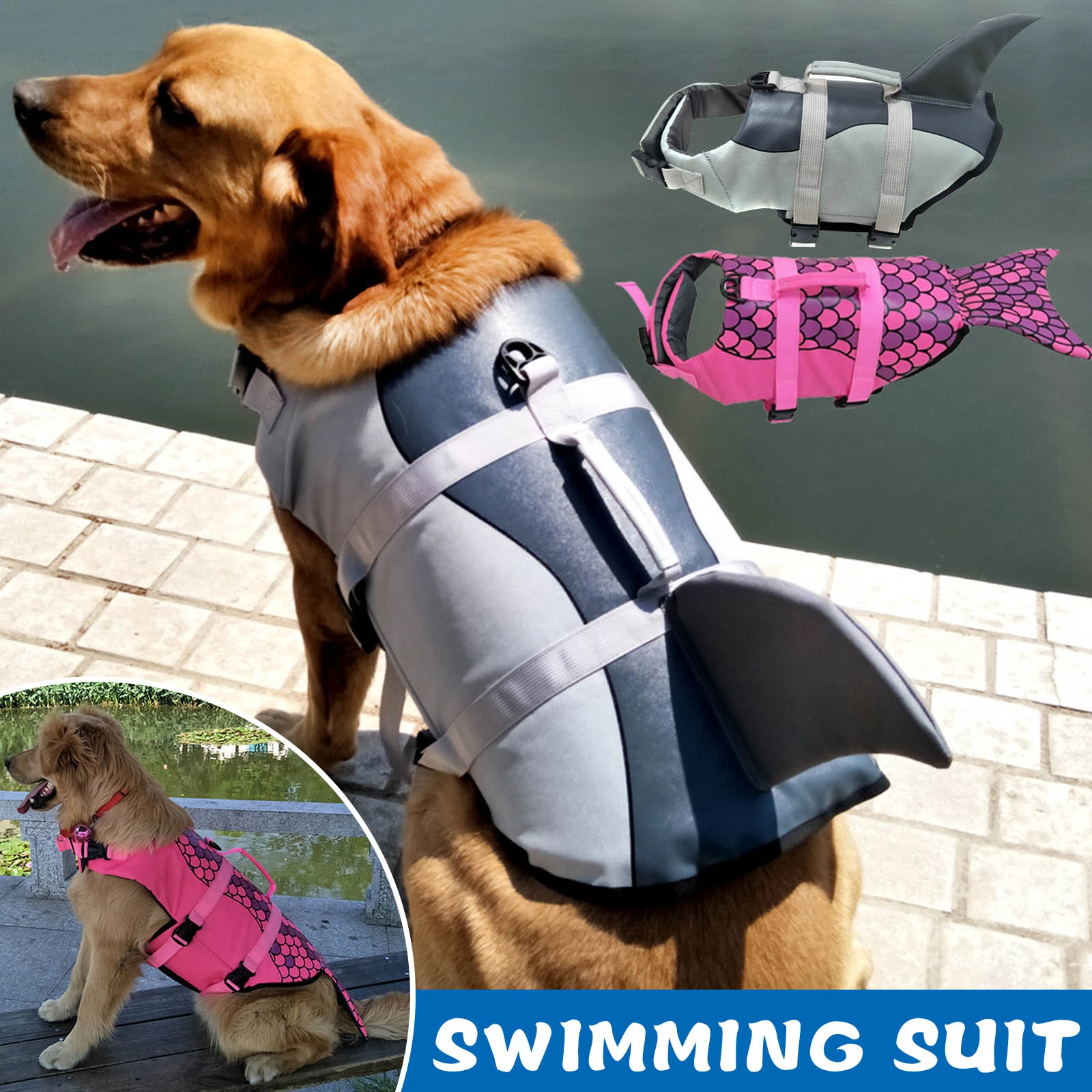 Chalecos salvavidas chaleco de flotación para perros, salvavidas para natación, ropa de suministros para mascotas|Chalecos para perro| - AliExpress