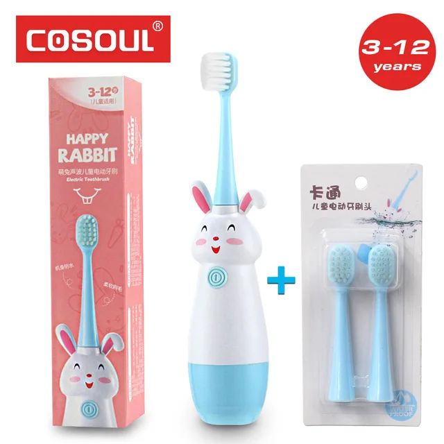 Children Electric Toothbrush Soft Bristles Professional Child Toothbrush Baby Cute Rabbit Kids Teeth Care 1