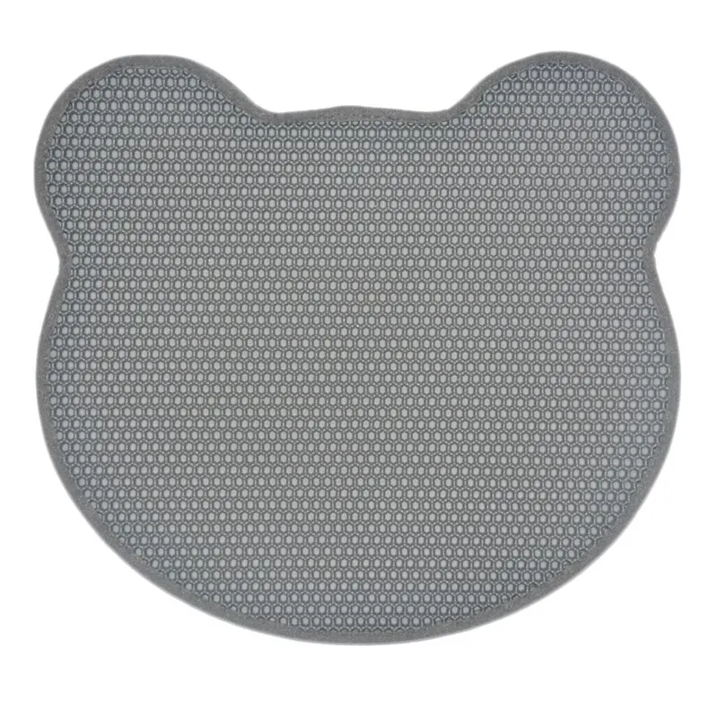 H Pet Cat Litter Mat Environmental protection EVA Double Bear Head Cat littr Trapper mat Easy to Clean Scatter Control AXIR - Цвет: H