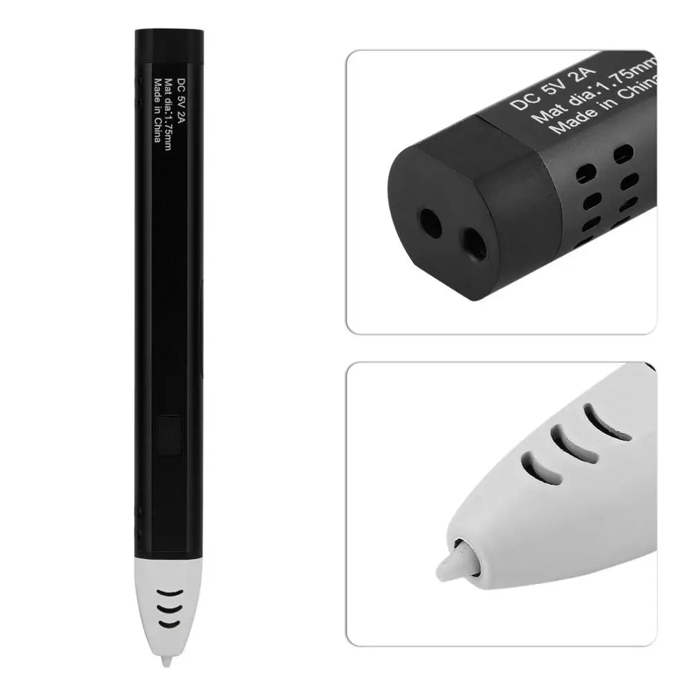 

Adjustable Temperature 3D Printing Pen For PCL Low Temperature with OLED Screen USB interface Portable and Innovative Gift