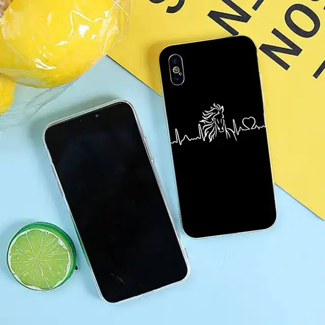 Horse Pony Horse Heartbeat Phone Case for iphone 13 8 7 6 6S Plus X 5S SE 2020 XR 11 12 pro XS MAX a4