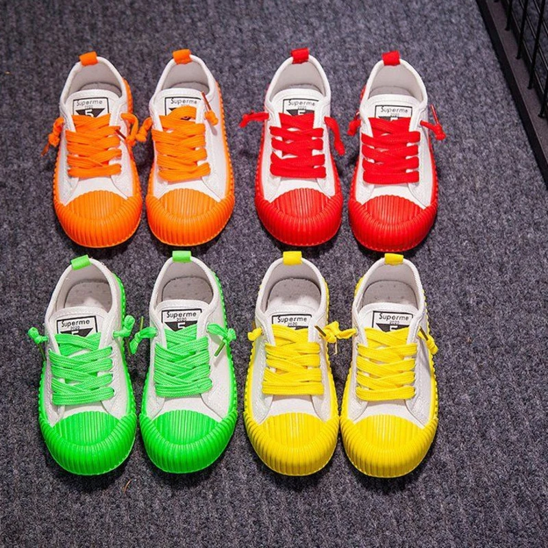 

2020 Autumn Trendy Explosion Style Shoes Children Canvas Low Casual Shoes Soft Comfortable Boys Flat School Shoes