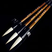 3 шт. набор кистей Caligrafia китайская кисть для каллиграфии Tinta китайский официальный скрипт несколько волос Кисть для письма с подарочной коробкой