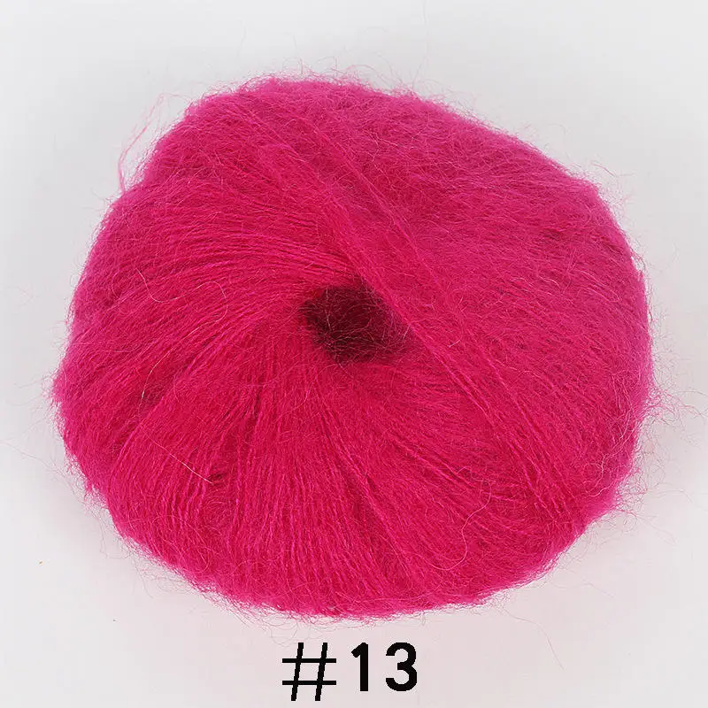 25 г/мяч из мягкого мохера кашемир шерстяная пряжа для вязания DIY шаль шарф нитки для вязания поставки ручного вязания - Цвет: 13
