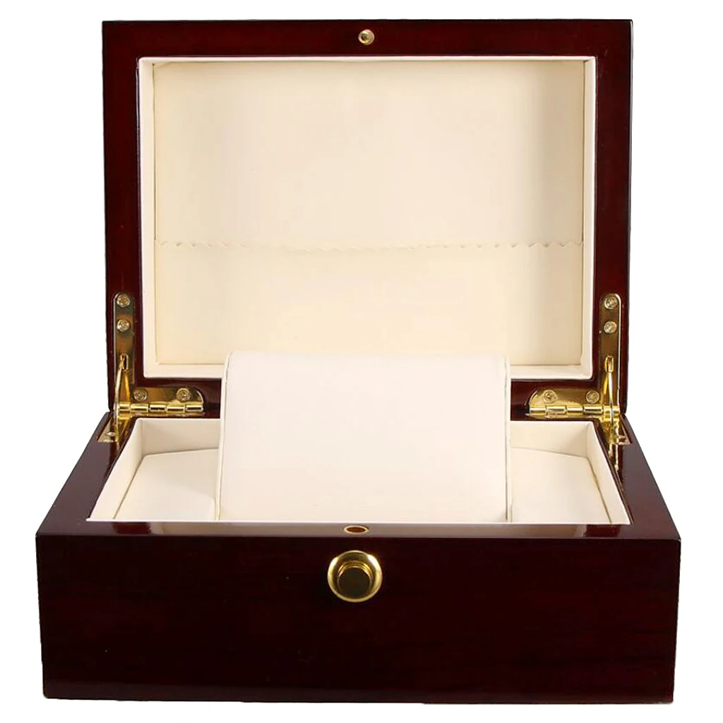 

Luxury Box Single Watch Replacement Storage Wood Case Display Handmade Red